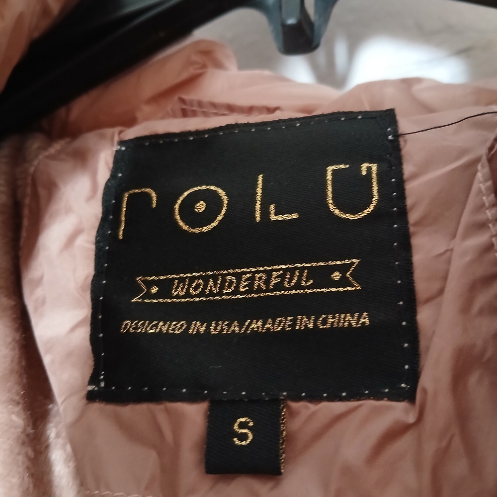 Polu Wonderful  Women's Tan Puffer Jacket Size S - Picture 10 of 16
